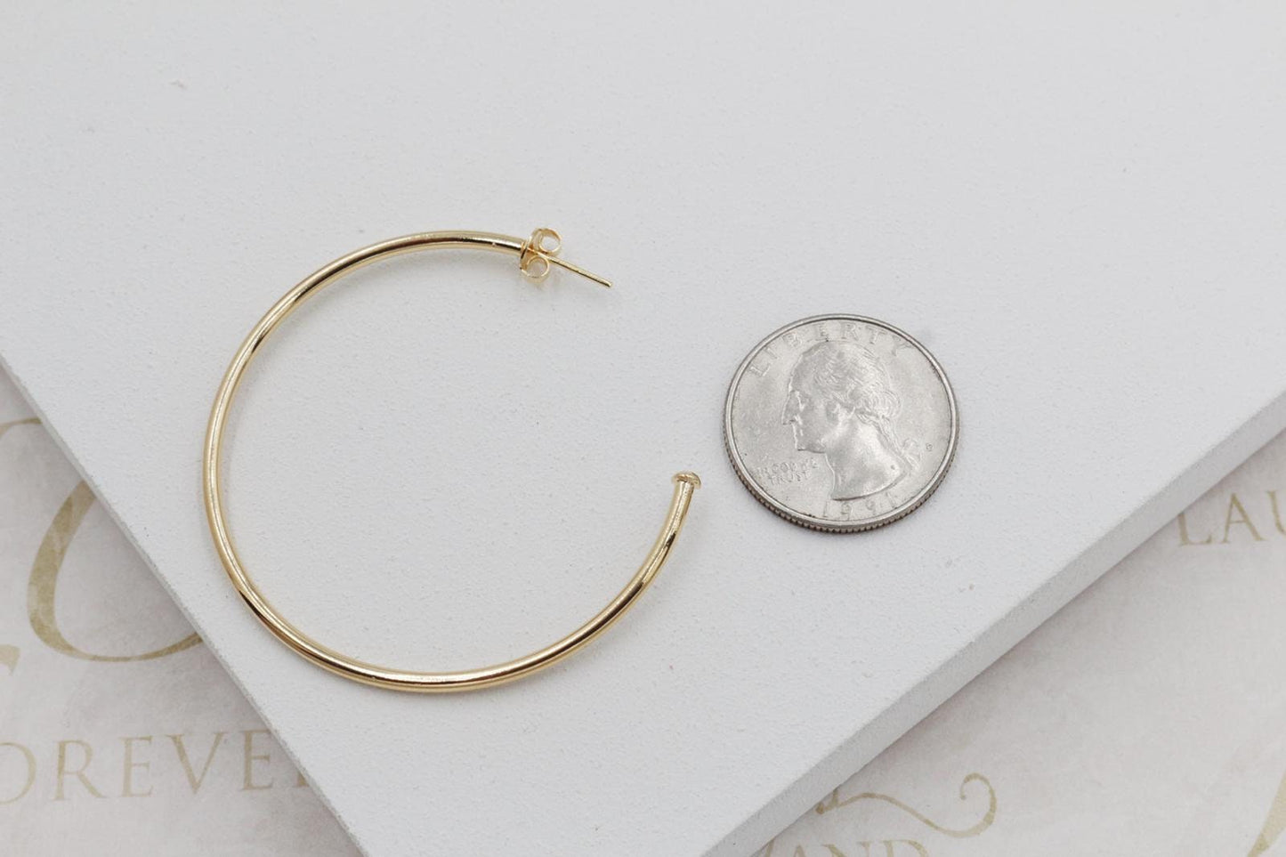 Slim Open Hoops Earrings