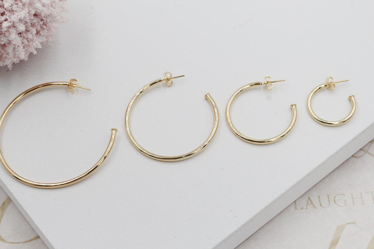 Slim Open Hoops Earrings