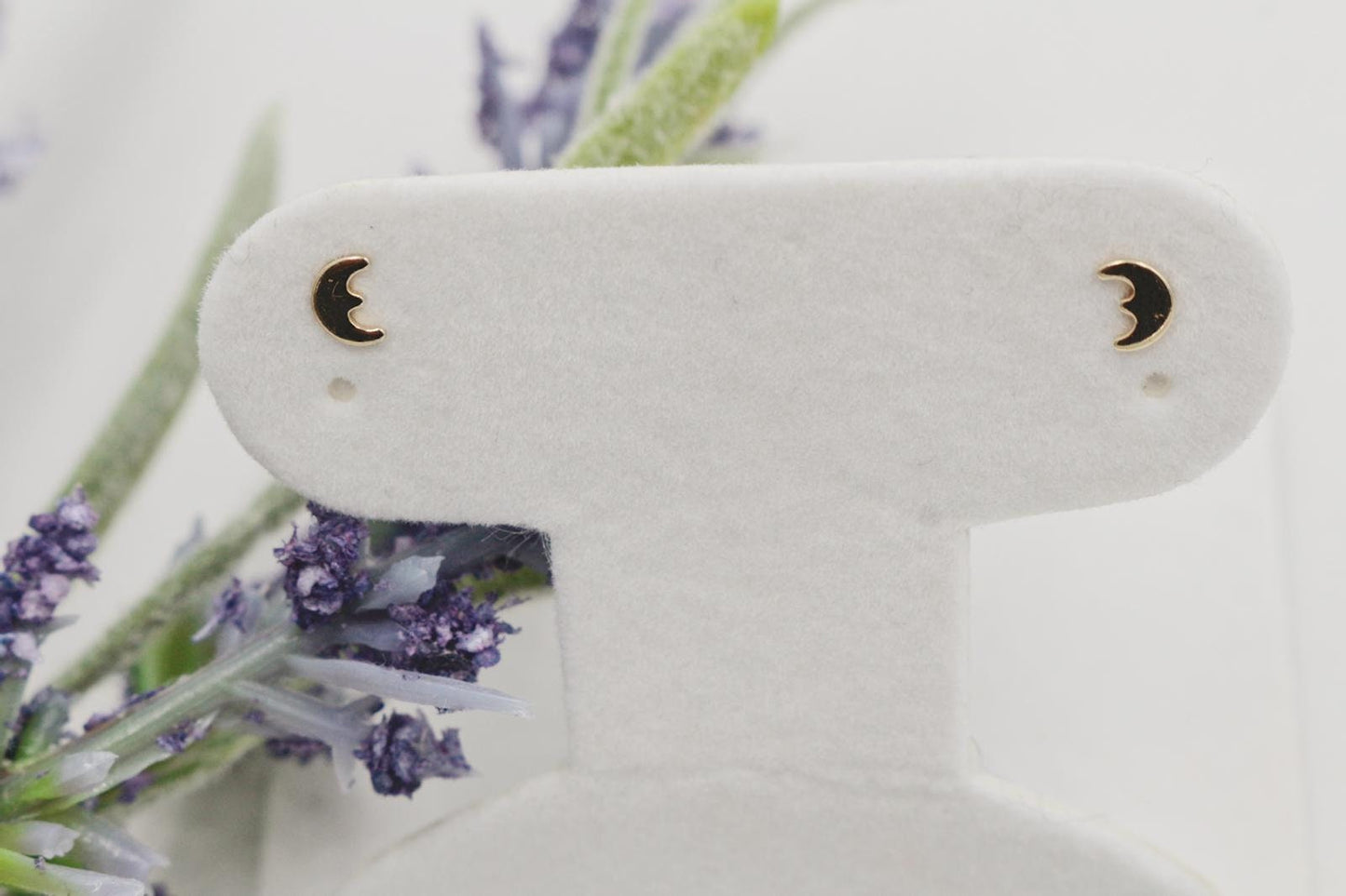 Dainty Tiny Moon Crescent Stud Earrings