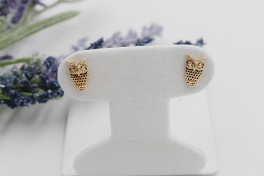 Dainty & Detailed Owl Stud Earrings