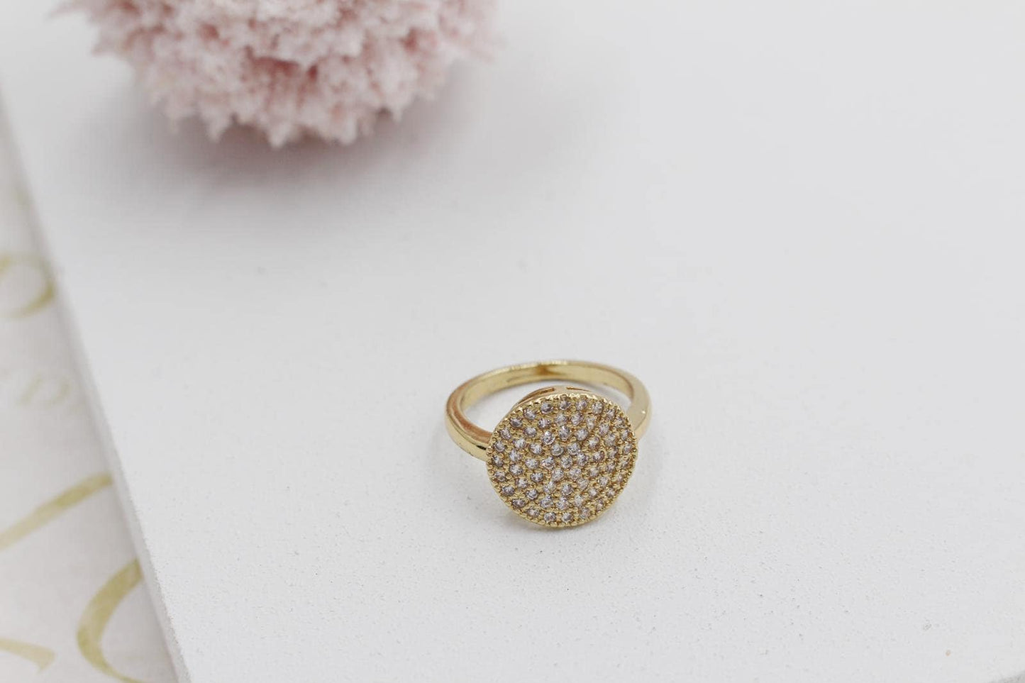 Cubic Zirconia Round Detaied Ring