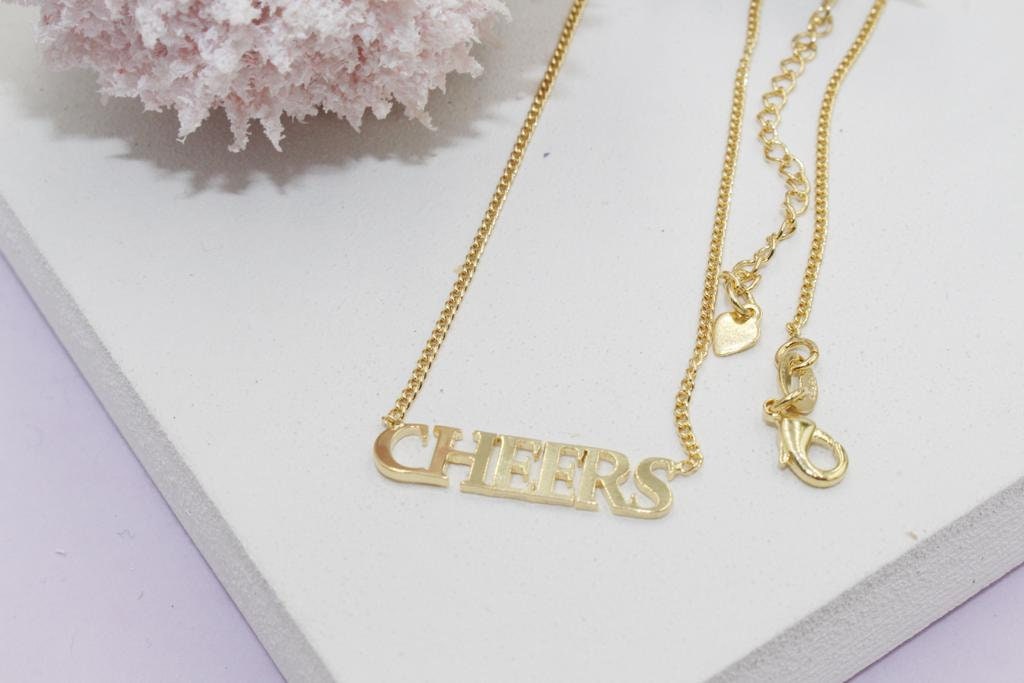 "Cheers" Cuban Link Chain Necklace