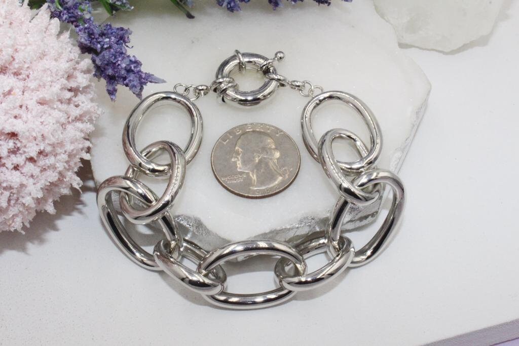 Chunky Big & Small Oval Link Chain Bracelet