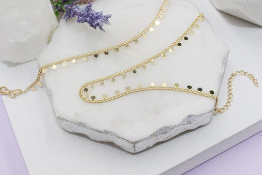 Dainty Cuban Chain Floral Charms Choker