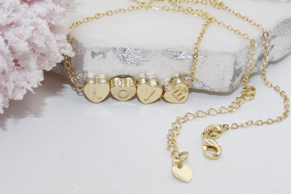 "LOVE" Script Rolo Chain Necklace