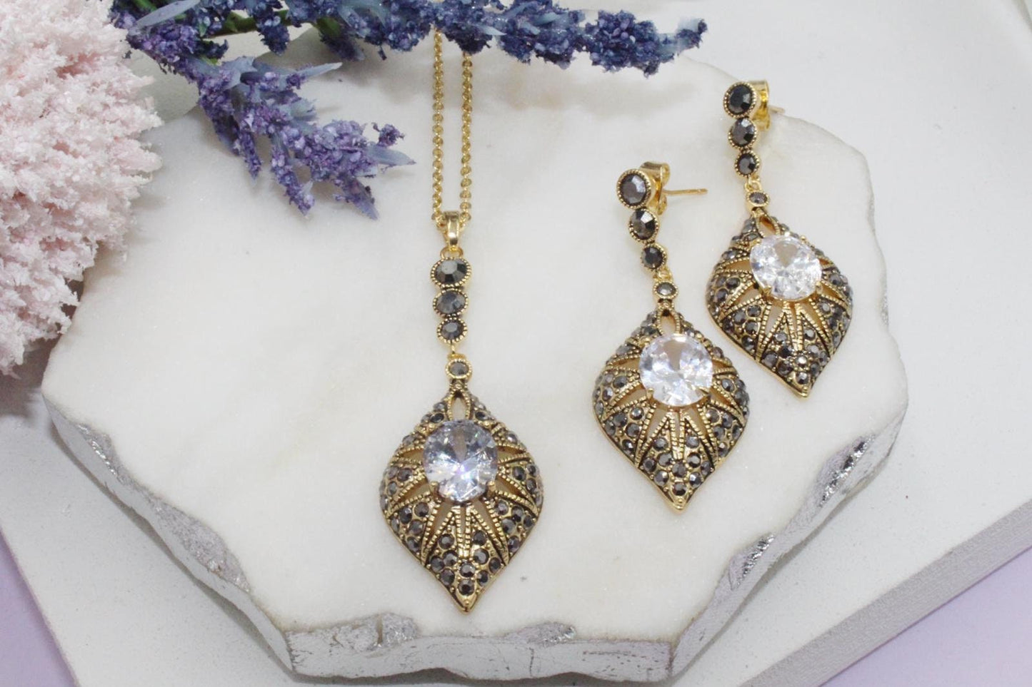 Marcasite Filigree Set