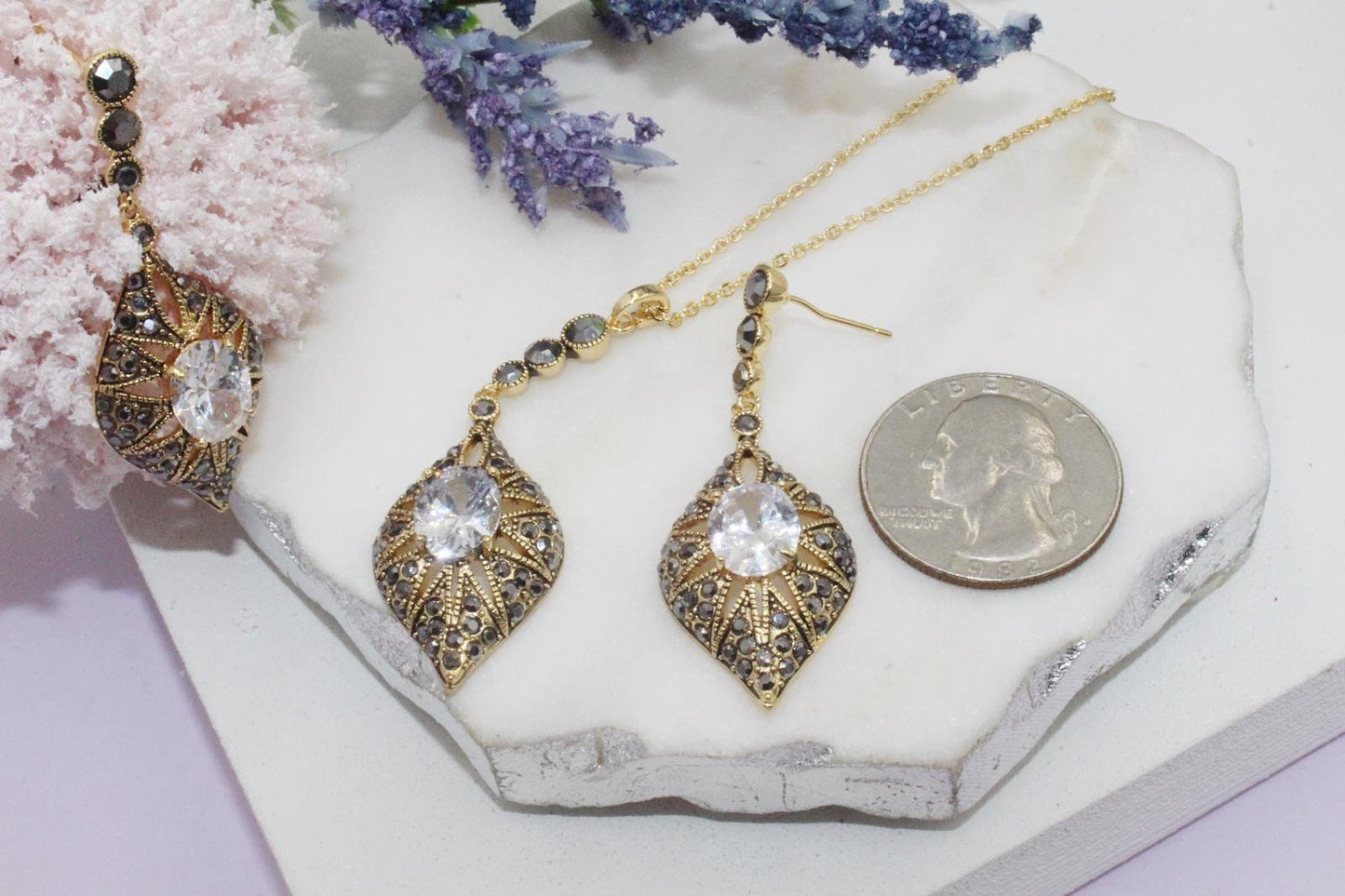 Marcasite Filigree Set