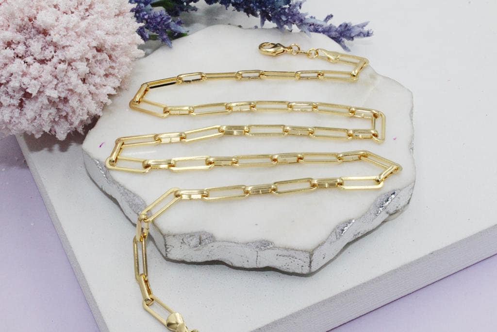 Chunky & Dainty PaperClip Links Chain Necklace