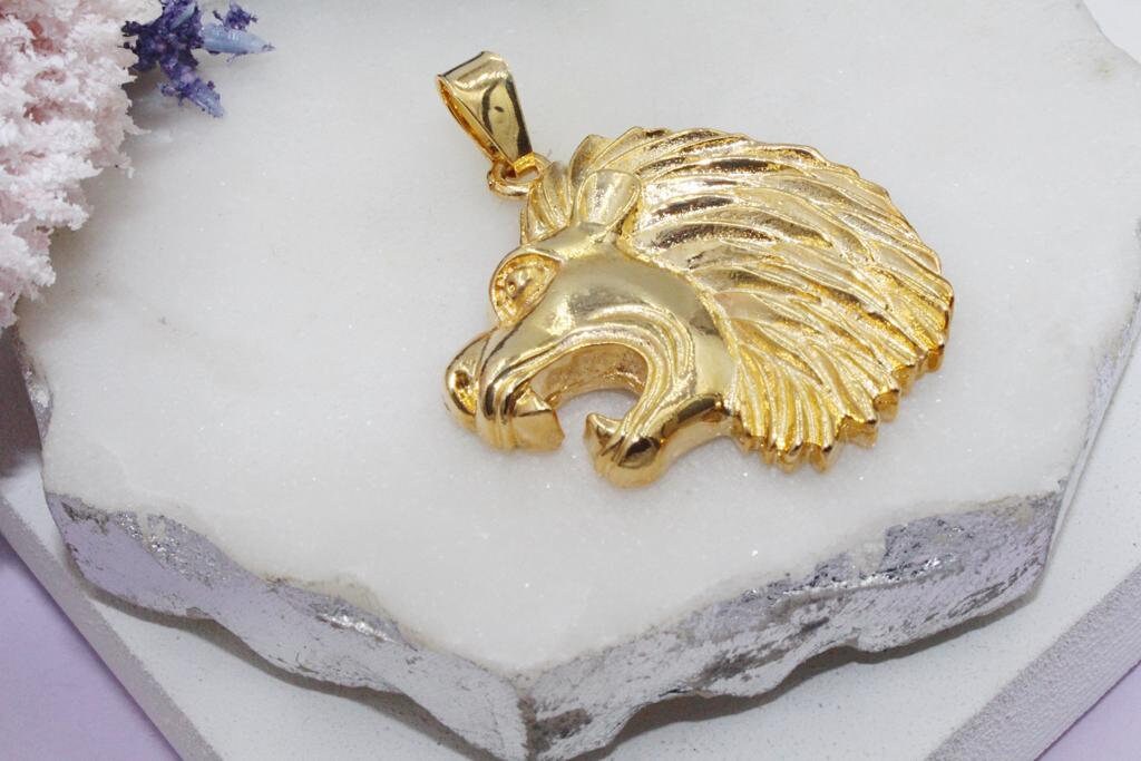 Large Lion Head Pendant