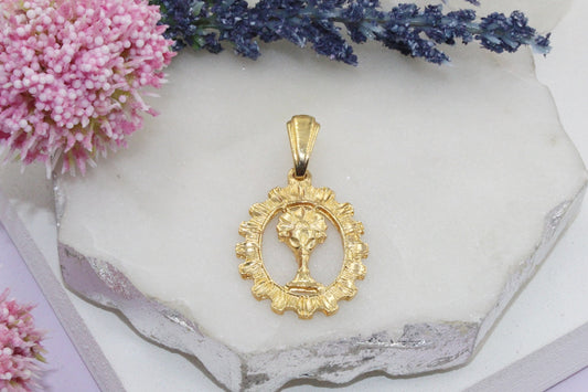 First Communion Cup Medallion Pendant