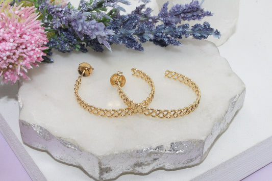 Open Braided Detail Hoops