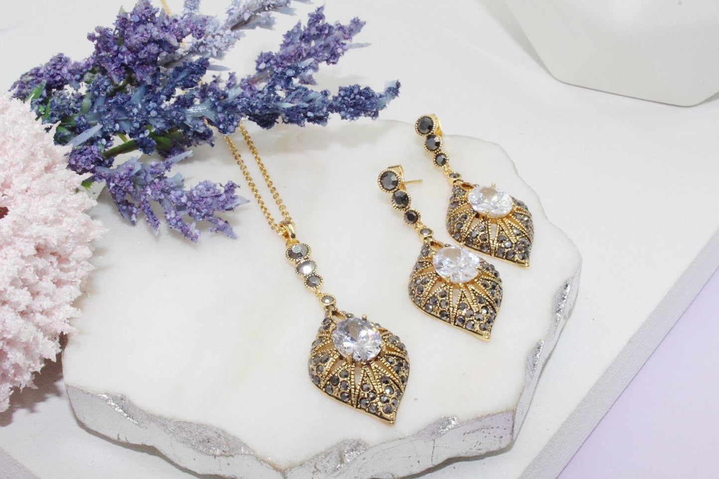 Marcasite Filigree Set