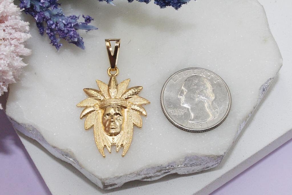 Native American Chief Head Pendant