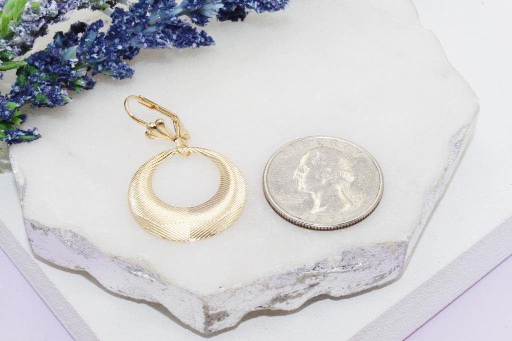 Circle Drop Latch Earrings