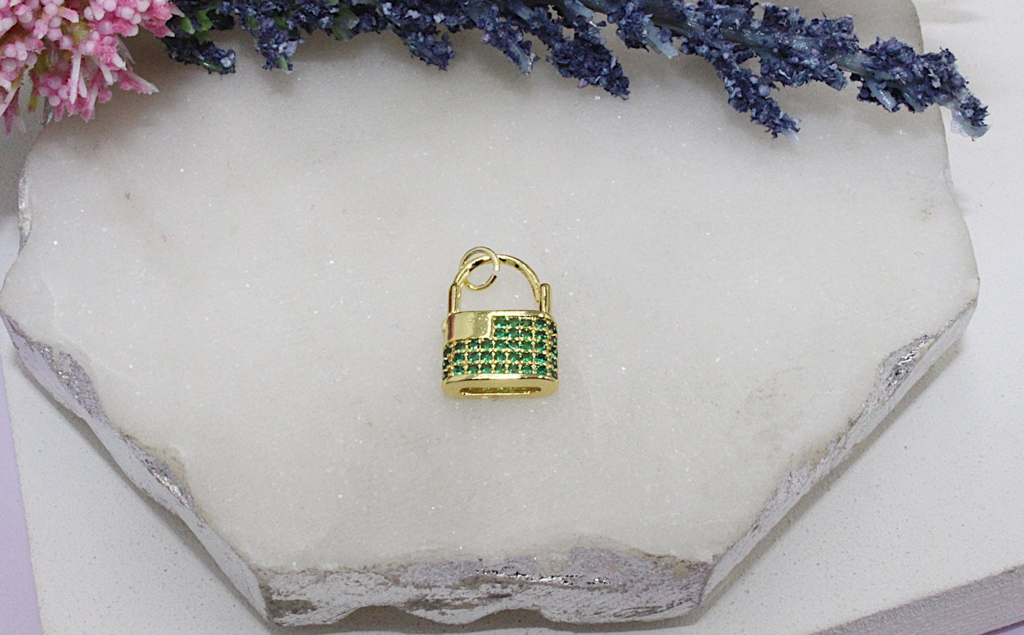 Micro Pave Cubic Zirconia Lock