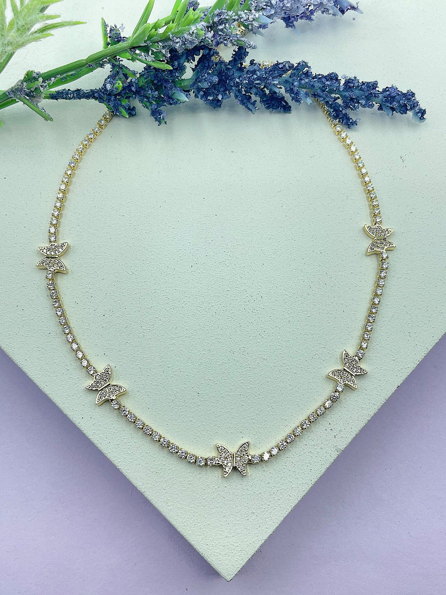 5 Butterflies Necklace