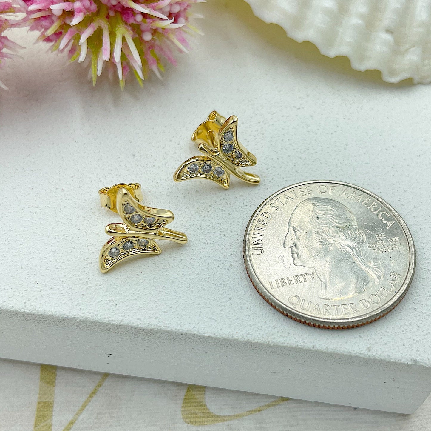 Bright Butterfly Stud Earrings