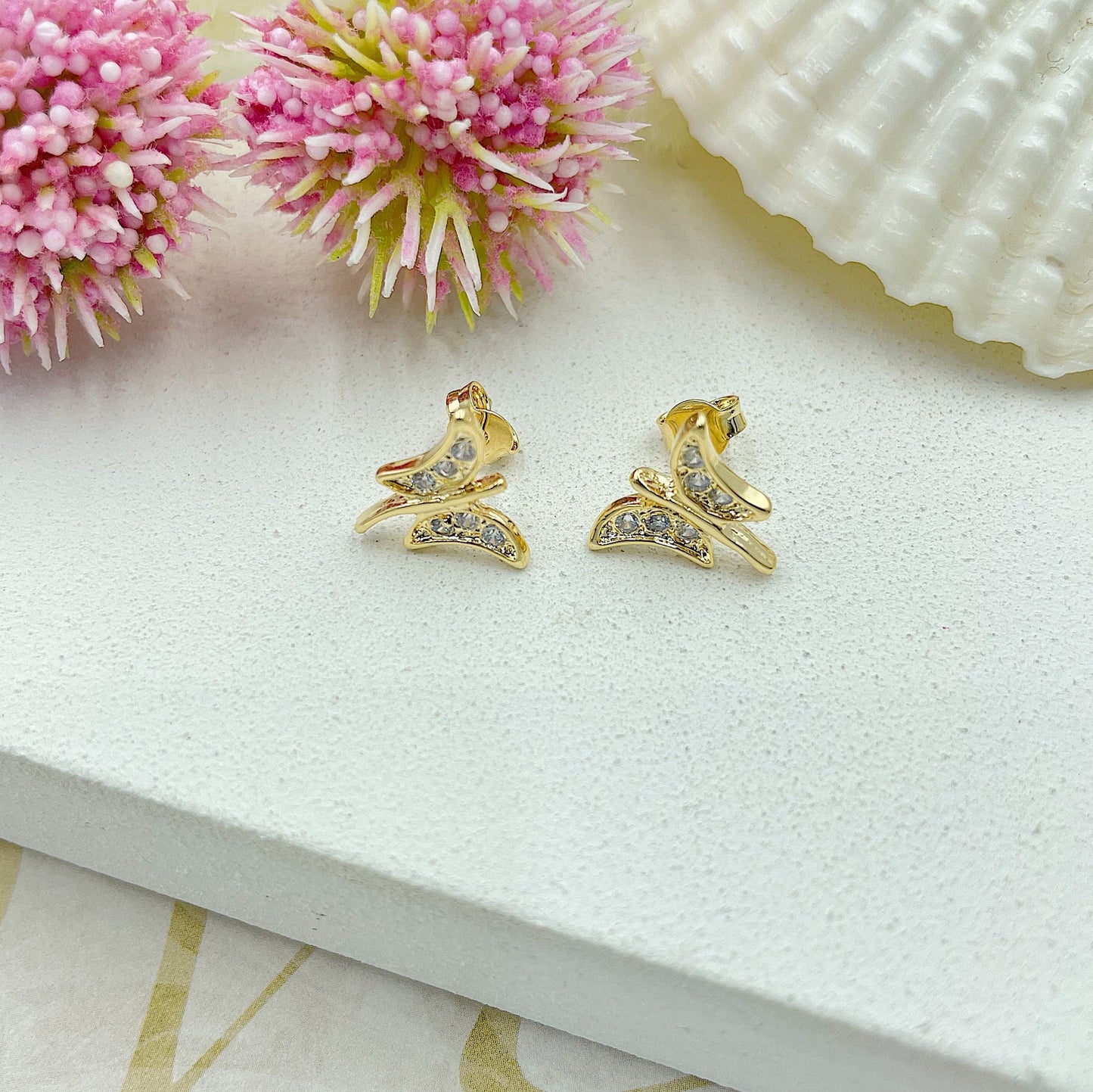 Bright Butterfly Stud Earrings