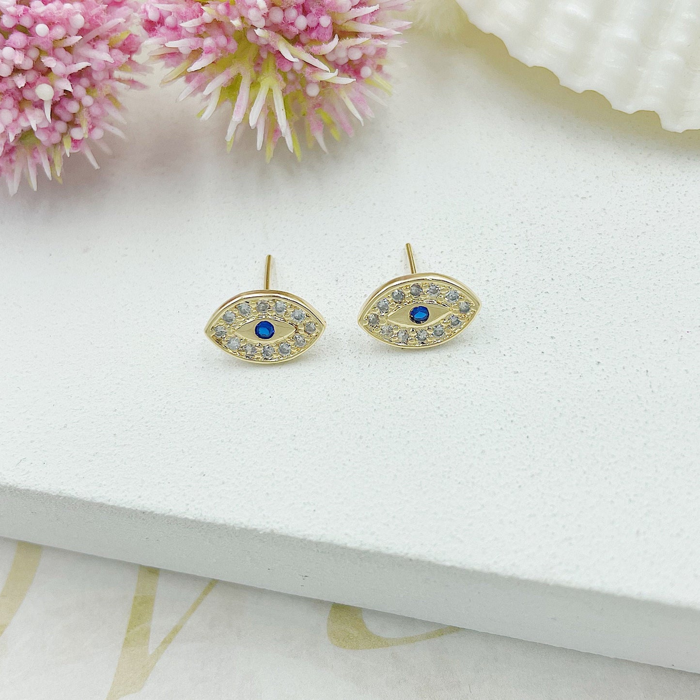 Bright Greek Eye Earrings