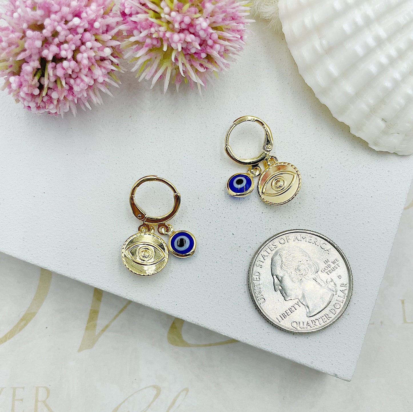 Hanging Greek Eye Earrings