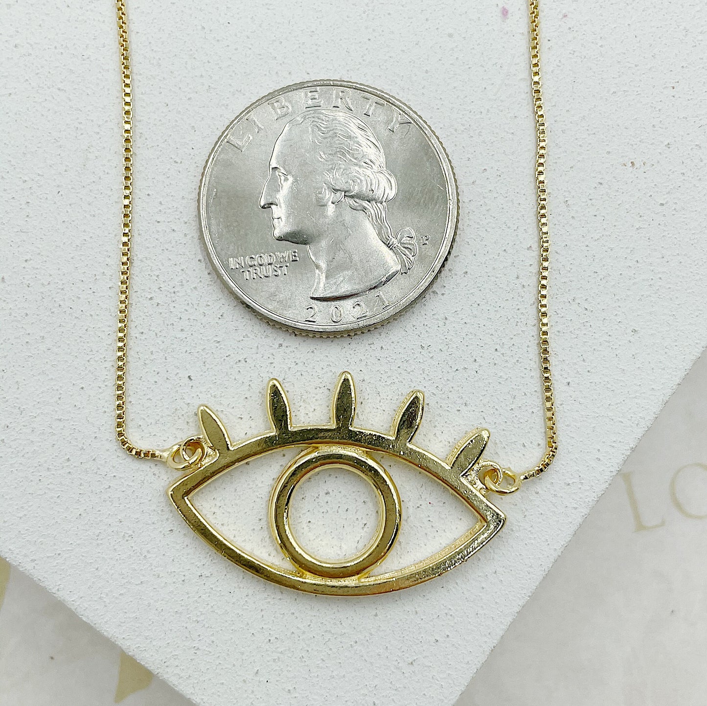 Golden Greek Eye Necklace