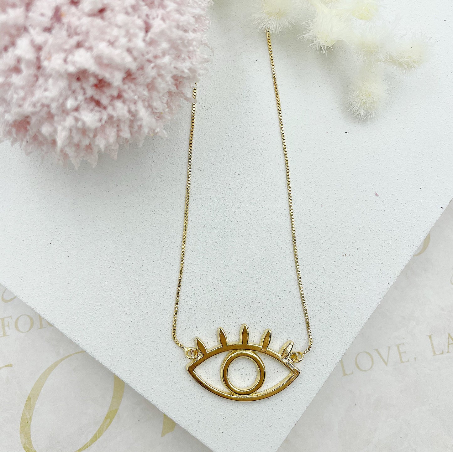 Golden Greek Eye Necklace