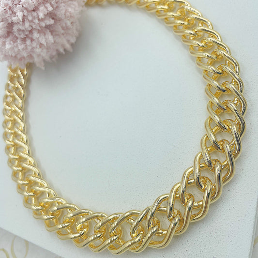 Double Chain 14mm Necklace