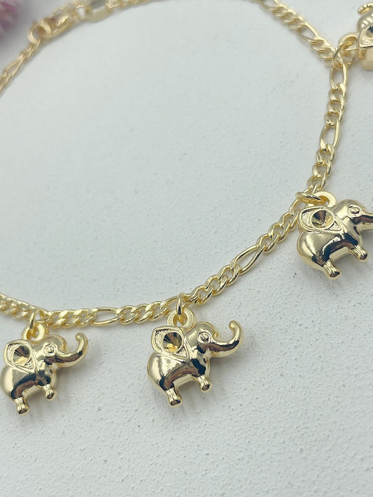 Figaro Chain with Elephant Anklet