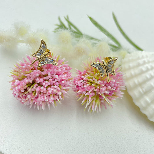 Bright Butterfly Stud Earrings