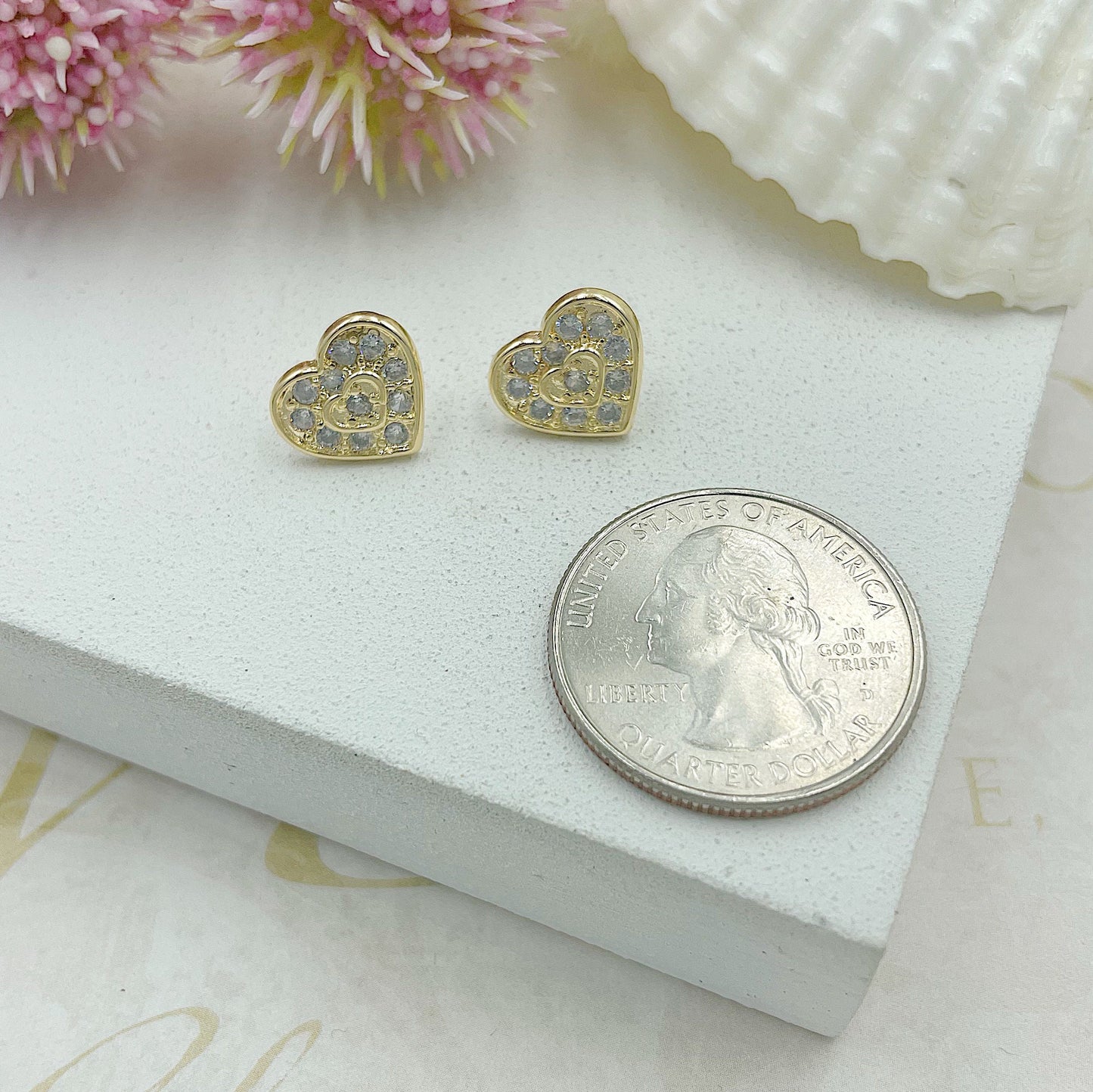 Bright Heart Stud Earrings