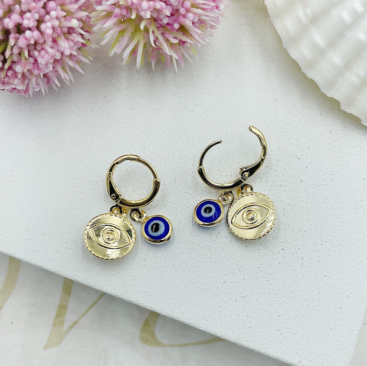 Hanging Greek Eye Earrings