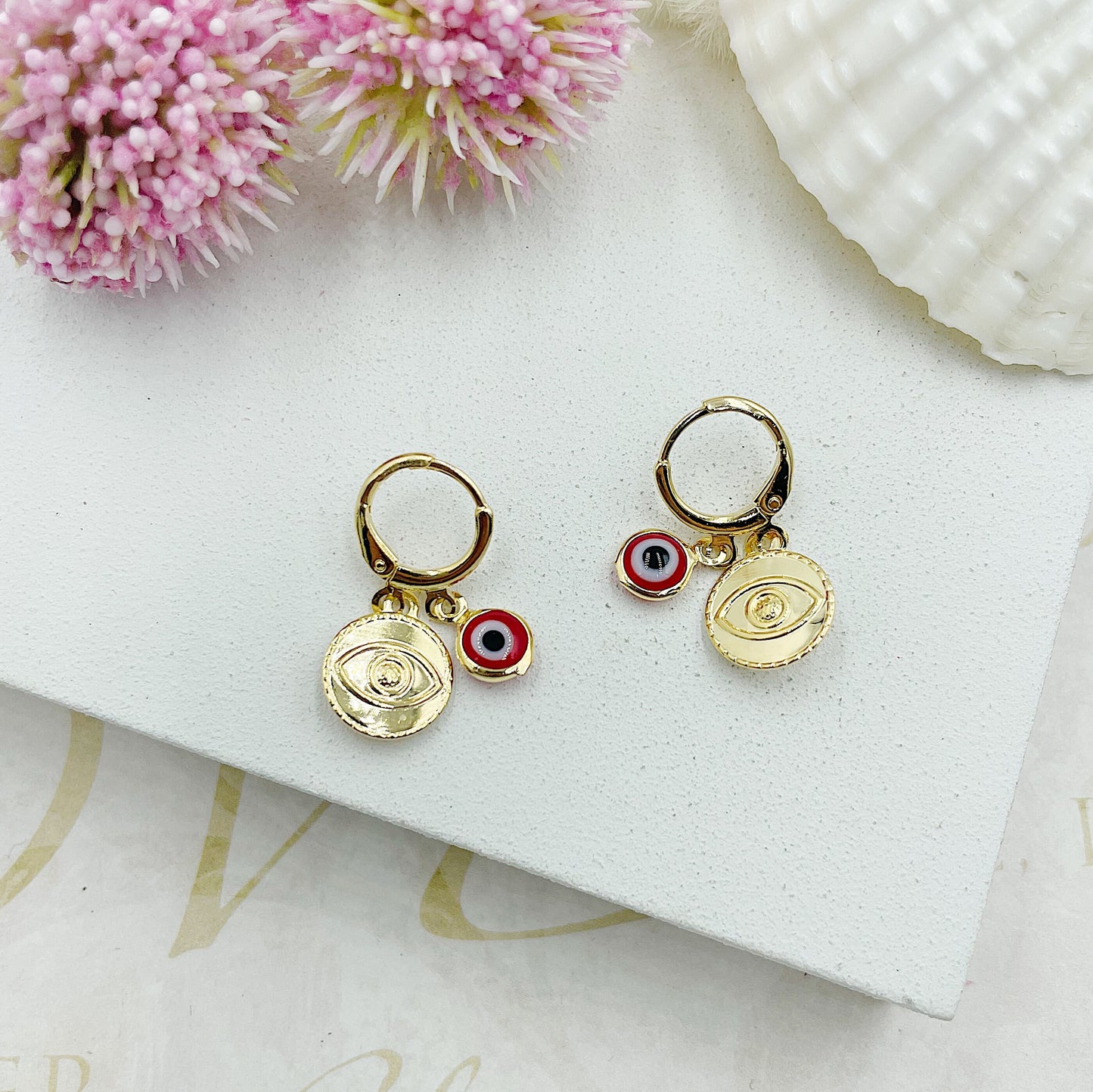 Hanging Greek Eye Earrings