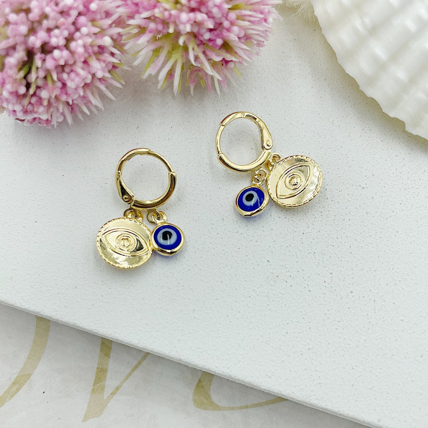 Hanging Greek Eye Earrings