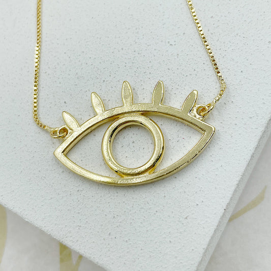 Golden Greek Eye Necklace