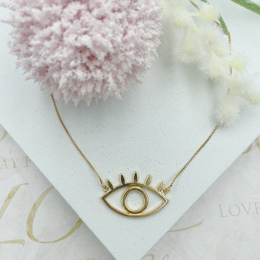 Golden Greek Eye Necklace