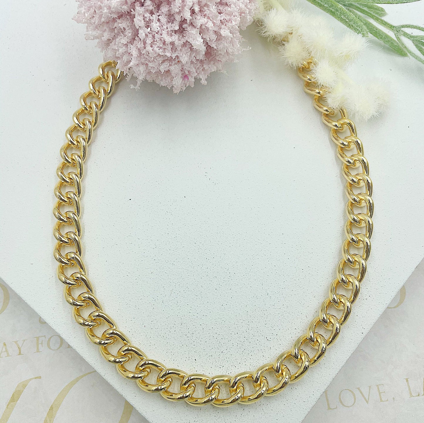 Necklace 18k Gold Filled "9mm Golden Chain"