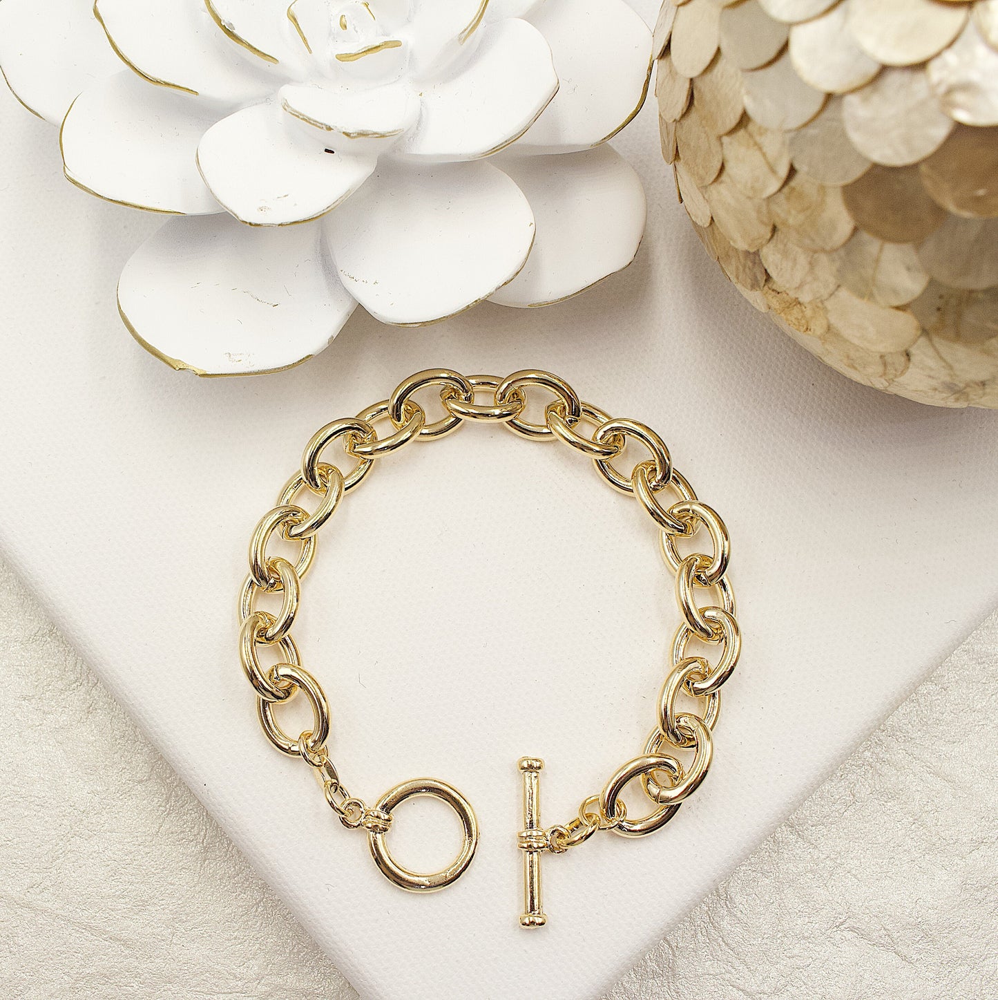 Oval Ring Chain Bracelet