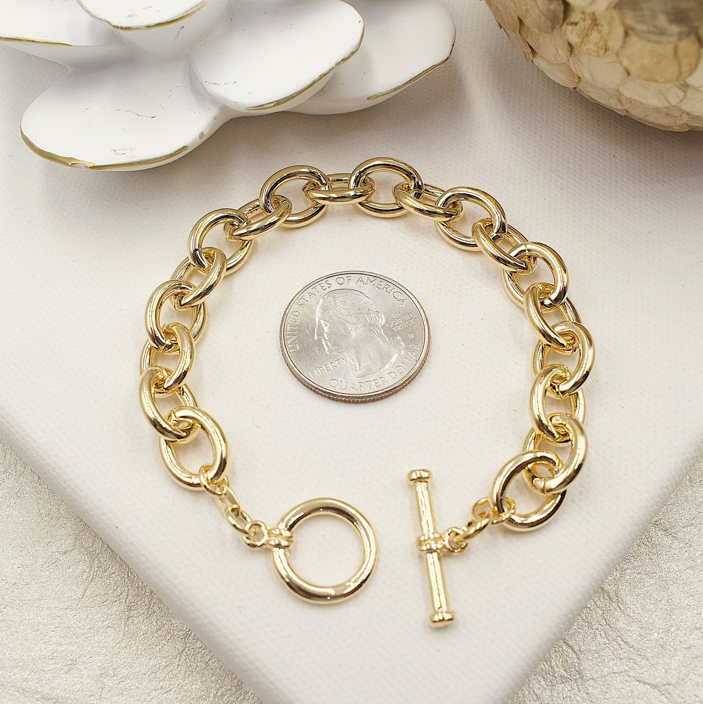 Oval Ring Chain Bracelet