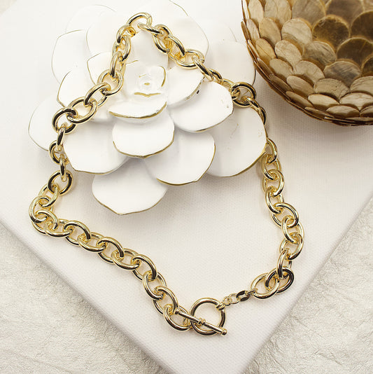 Oval Ring Chain Necklace