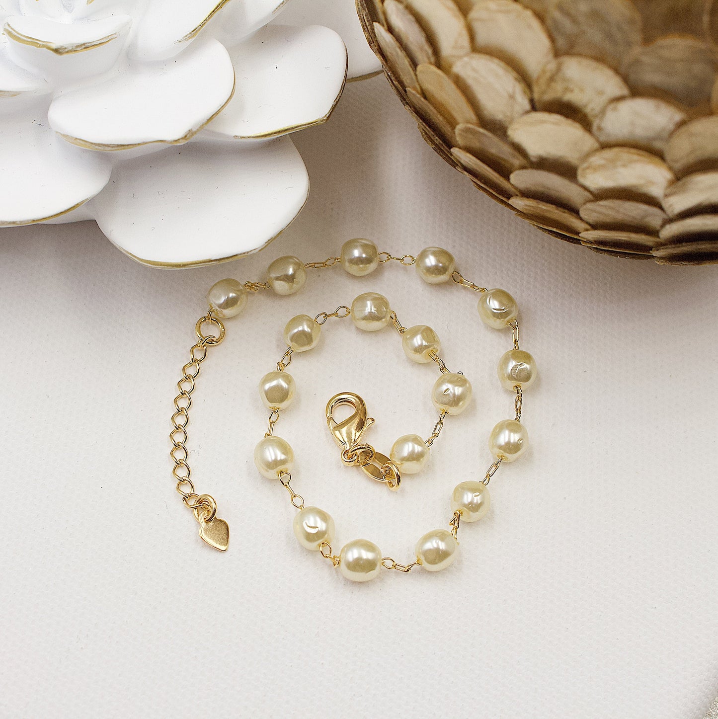 Rounded Pearl Anklet