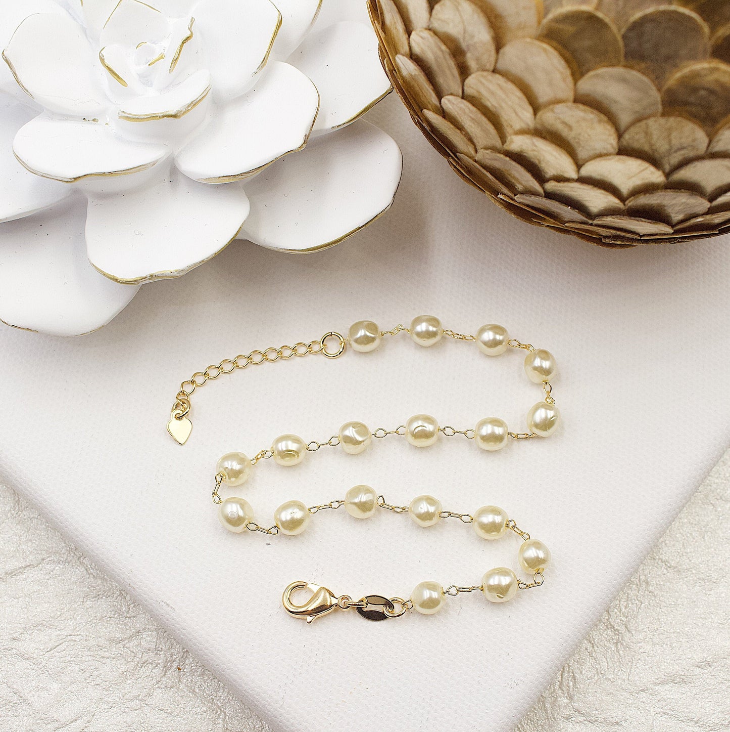 Rounded Pearl Anklet