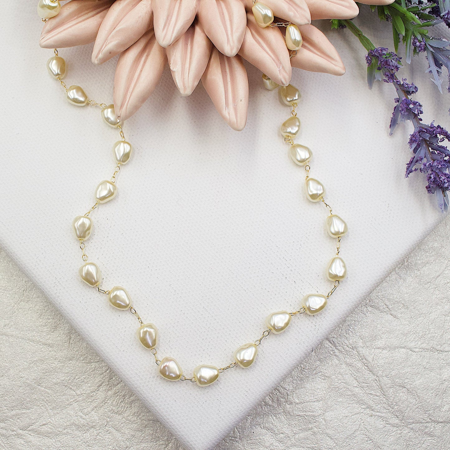 Corn Shaped Pearls Necklace