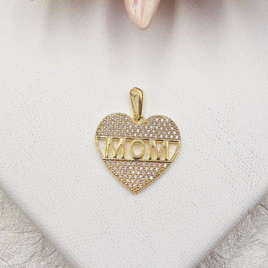 MOM Heart Zirconia Pendent