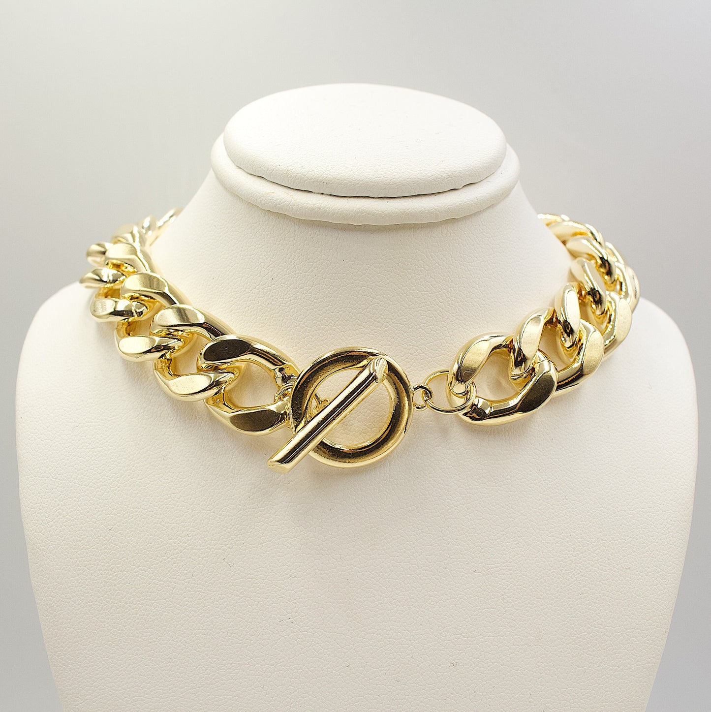 Thick Chain With Toggle Clasp Necklace