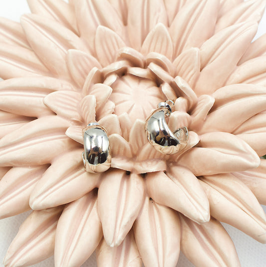 Thick And Flat Open Ring Earrings