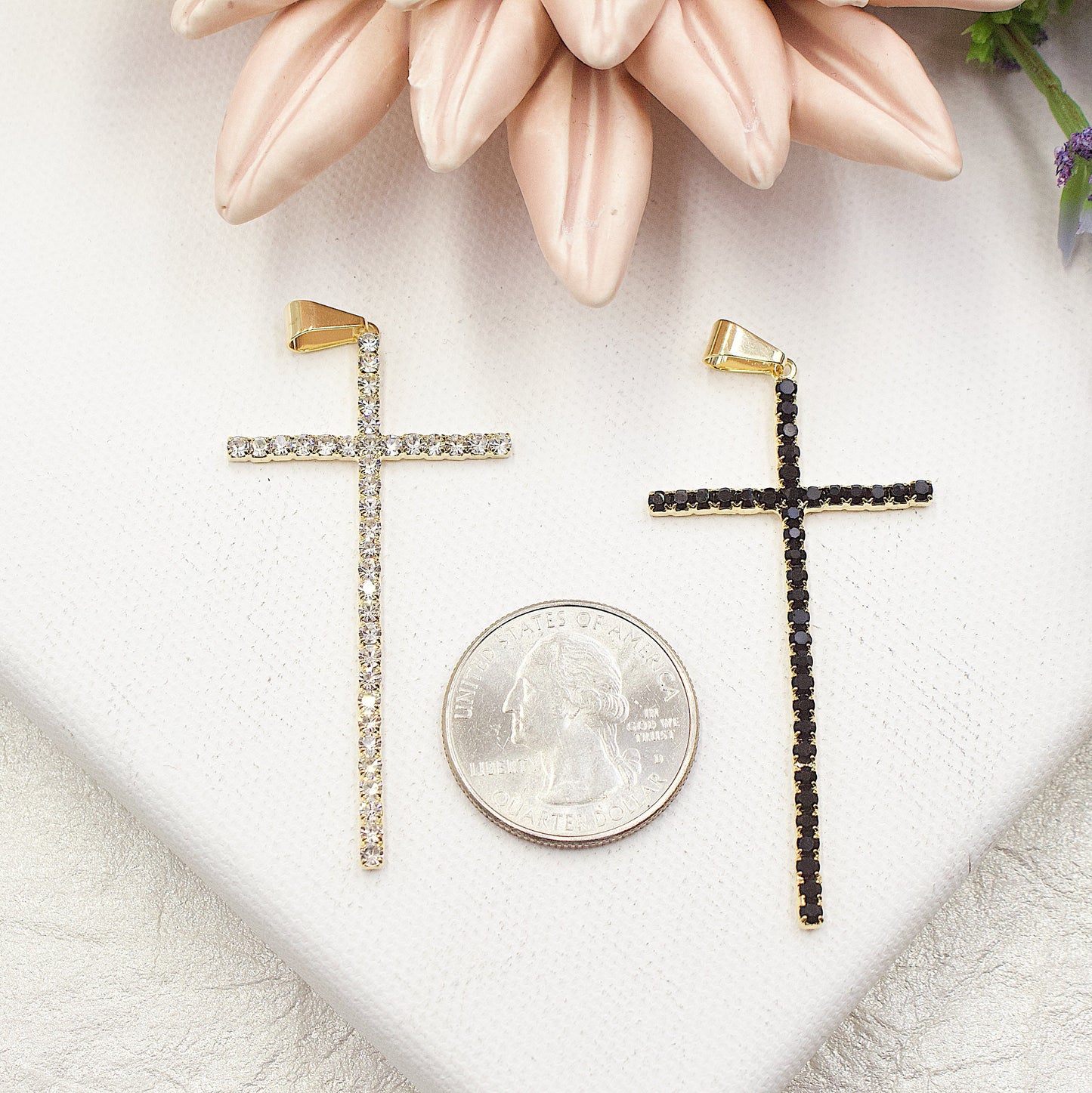 Cross All In Rhinestones Pendant