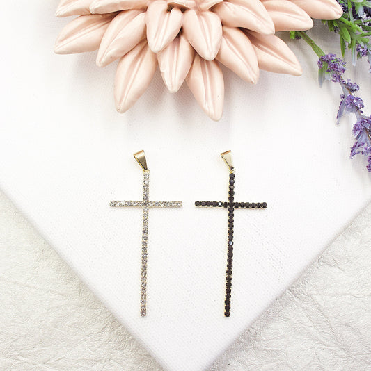 Cross All In Rhinestones Pendant