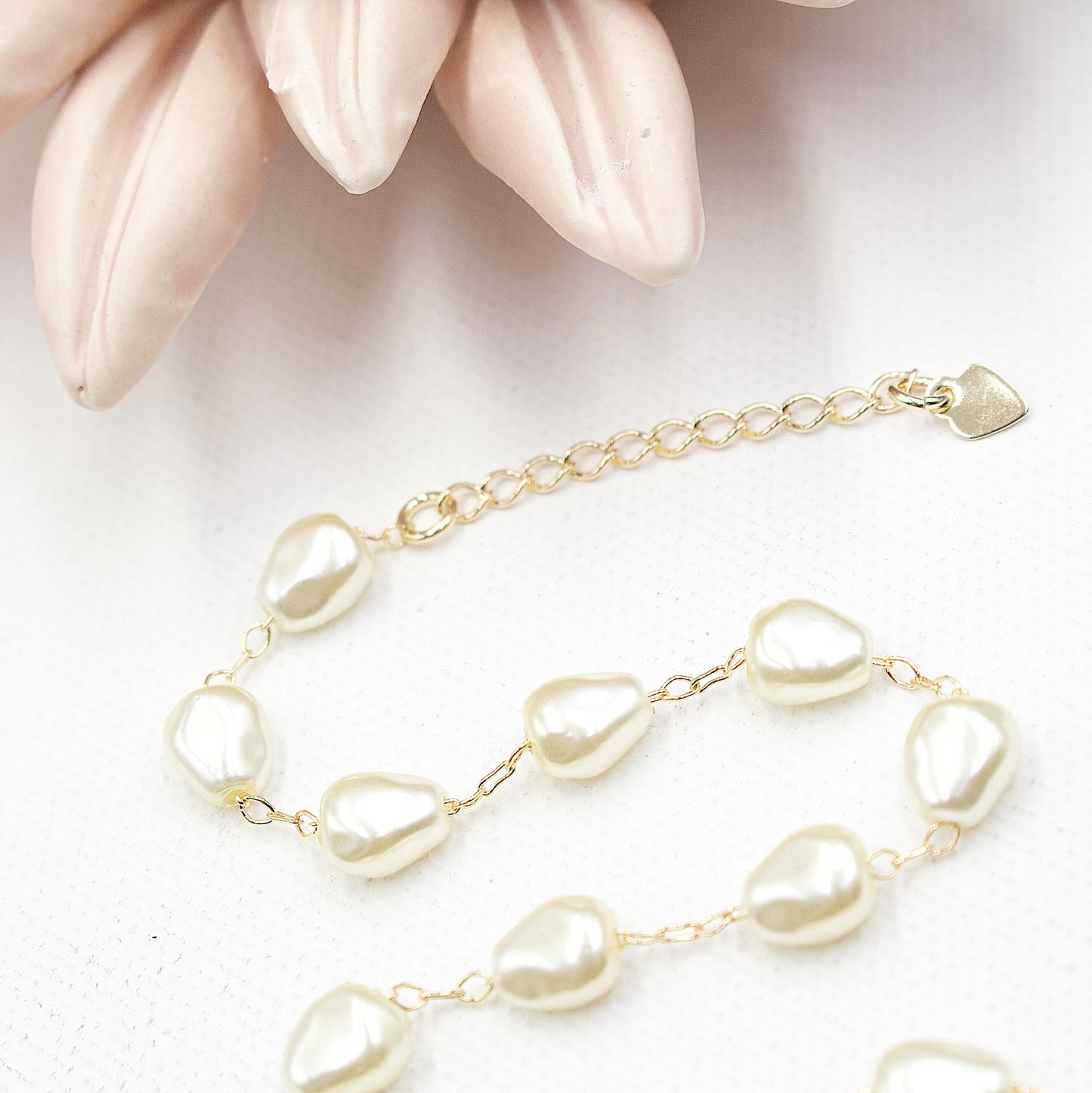 Corn Shaped Pearls Anklet