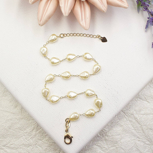 Corn Shaped Pearls Anklet