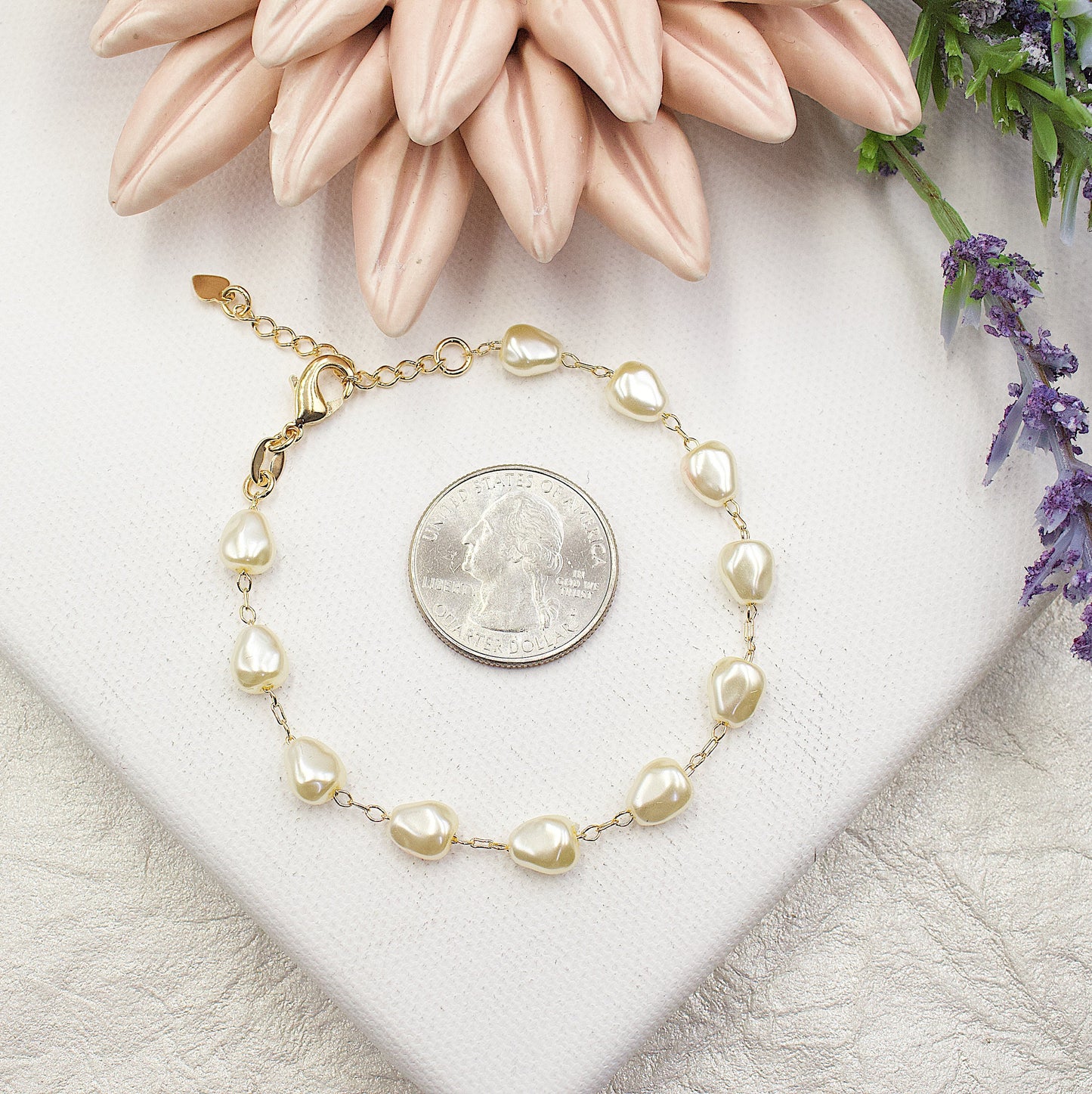 Corn Shaped Pearls Bracelet